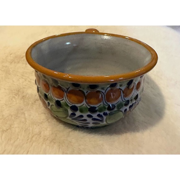 🏠 Handmade hand painted and signed Mexican Pottery Talavera 4.5 inch cup - Picture 3 of 10